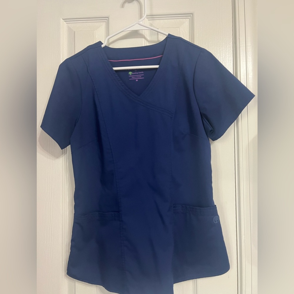 Purple Label by Healing Hands Scrub Top - Navy - medium
